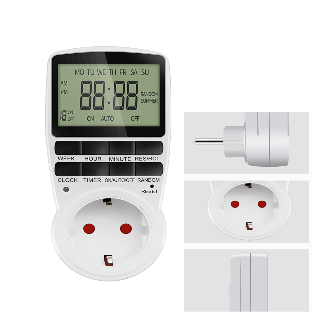 Kitchen Appliances Uk - Dijital Zamanlayıcı Anahtarı Elektronik 12/24 Saat