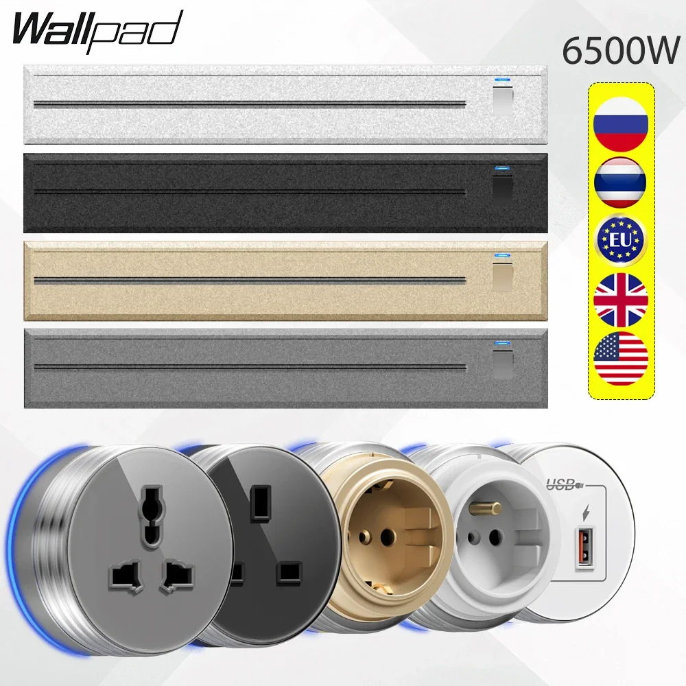 Kitchen Appliances Uk - Çelik Çerçeveli Hareketli Priz Adaptörleri USB
