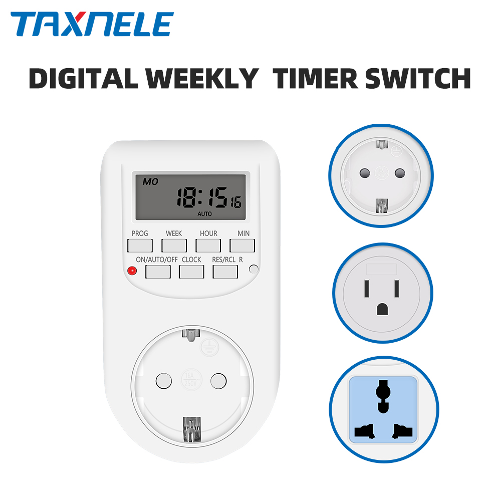 Kitchen Appliances Uk - Dijital Zamanlayıcı Anahtarı Elektronik 12/24 Saat